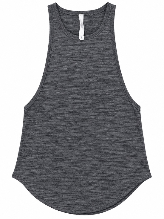 lululemon athletica Tops - Lululemon Athletica Racerback Tank Top Size 4 Heathered Gray Black Yoga Gymm